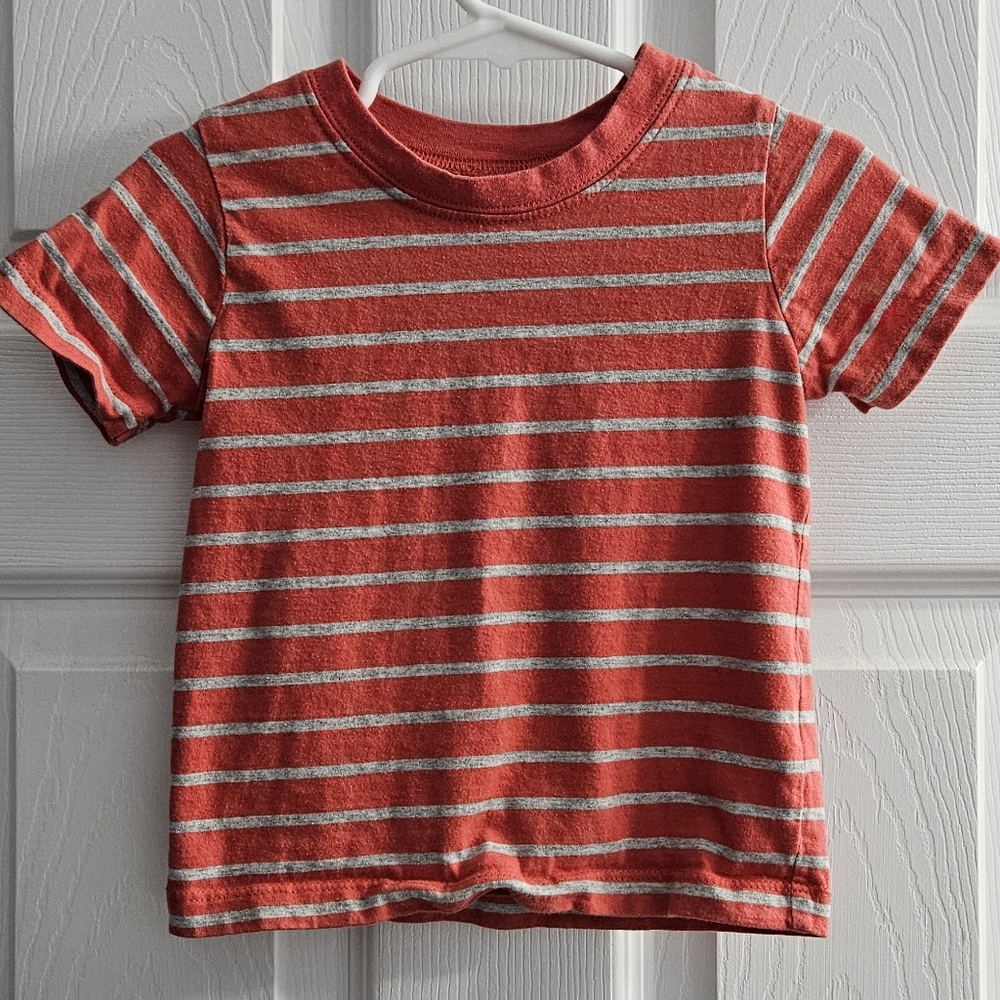 Carter's Red and Gray Striped Tee